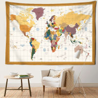 Map Of the Five Continents Large Printed Wall Tapestry Wall Hanging Bohemian Tapestries Mandala Aesthetic Home Decor