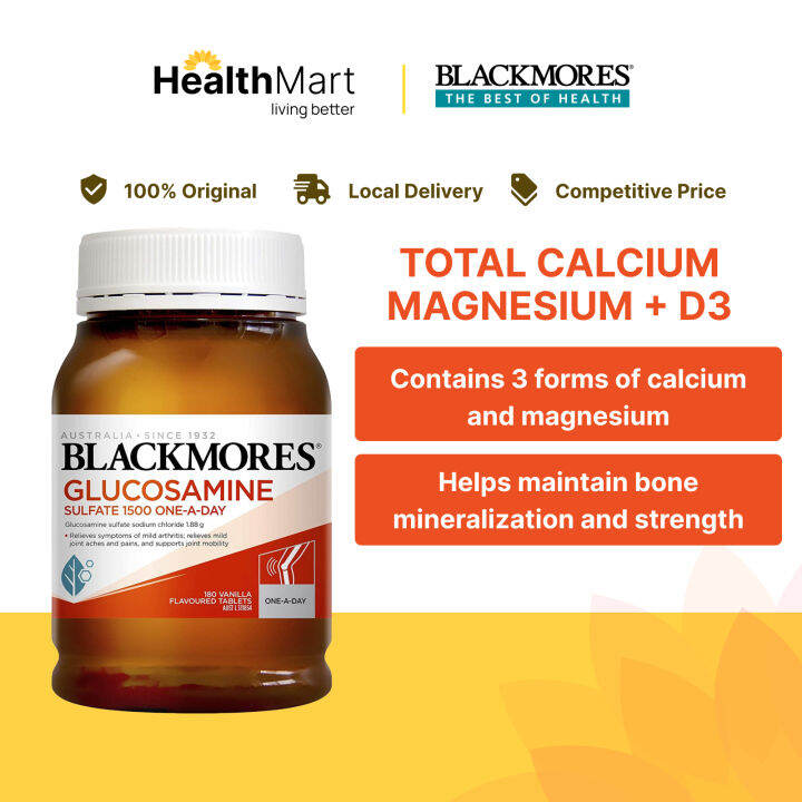 [SG] Blackmores Total Calcium & Magnesium + D3, 200 Tablets (Supports