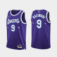 NBA Los Angeles embroidered purple jersey No. 9 city tram Retro Platinum version of the basketball uniform for mens 75th anniversary of the new season