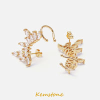 Kemstone ต่างหูทองคำชุบเงินแฟชั่นใหม่สำหรับผู้หญิงของขวัญเครื่องประดับ