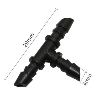 ；【‘； 3Mm,4Mm Hose Tee Barb Connector Irrigation Plumbing Pipe Fittings T-Shape Tube Adapter Hose Joint 3-Way Splitter 20 Pcs