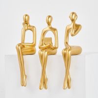Decorative Art Figurines Nordic Office Thinker Statue Luxury For Indoor Living Room Decoration Home Desktop Abstract Sculpture