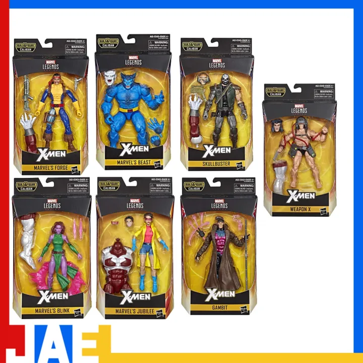 Hasbro Marvel Legends X-men Caliban Build a Figure wave set of 7 + BAF ...