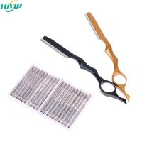 【YF】 Hair Cutting Thinner Thinning Razor Blade Straight Salon Hairdressing Stick Cutter Rotary Barber Kit