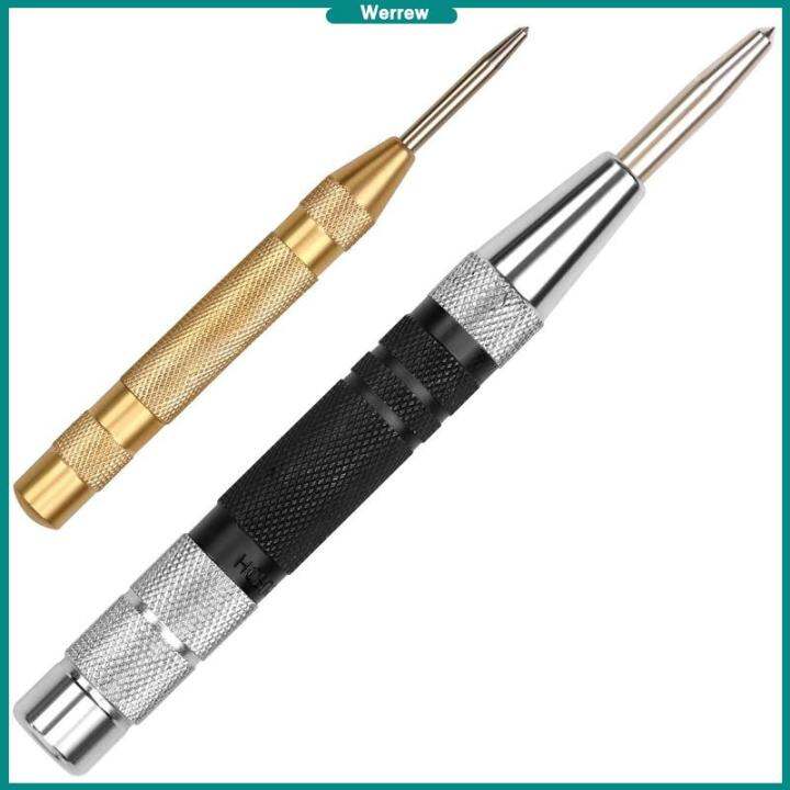 2Pcs Automatic Center Punch Adjustable Spring Loaded Positioning Punch