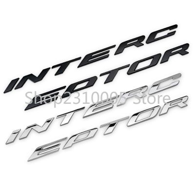 Original Font Letters Emblem Car Styling Hood Trunk Nameplate Sticker for Ford EXPLORER INTERCEPTOR Chrome Silver Matte Black