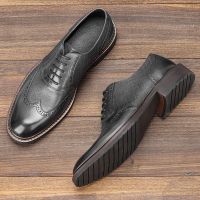 Men Leather Dress Shoes Natural Cow Leather Design Shoes for men Size 39-48 Classic wedding shoes Men Casual shoes #AL714