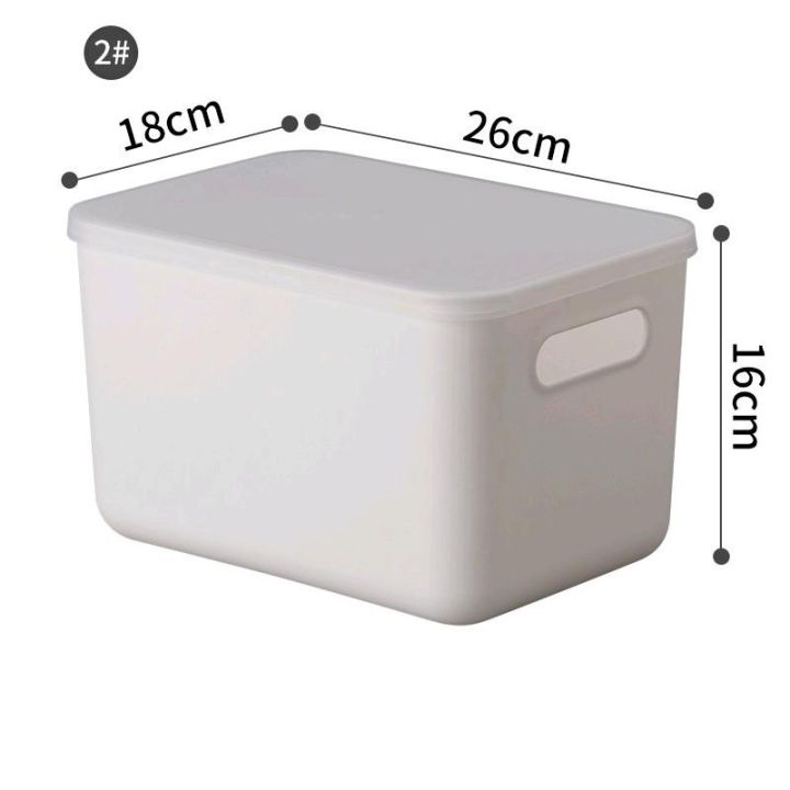 แถมสติ๊กเกอร์-กล่อง-กล่องเก็บของ-กล่องจัดระเบียบ-กล่องพลาสติกใส่ของใช้ทั่วไป-ประหยัดพื้นที่-สีขาว-ฝาใส