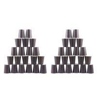 40 Paper Cups (9Oz) - Plain Solid Colours Birthday Party Tableware Catering(Black)