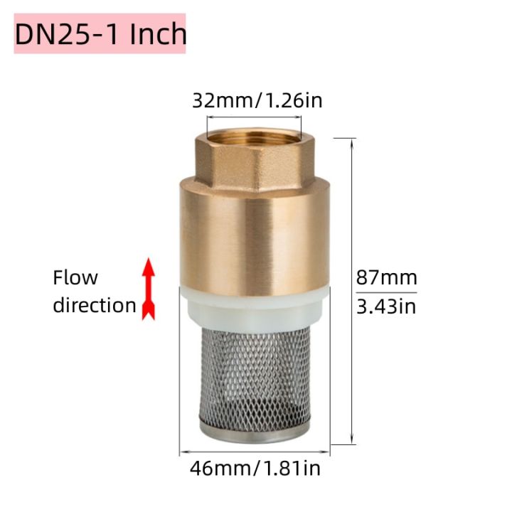 brass-water-pump-foot-valve-with-filter-check-valve-stainless-steel-basket-suction-basket-for-water-plumbing-pump-electric-motors