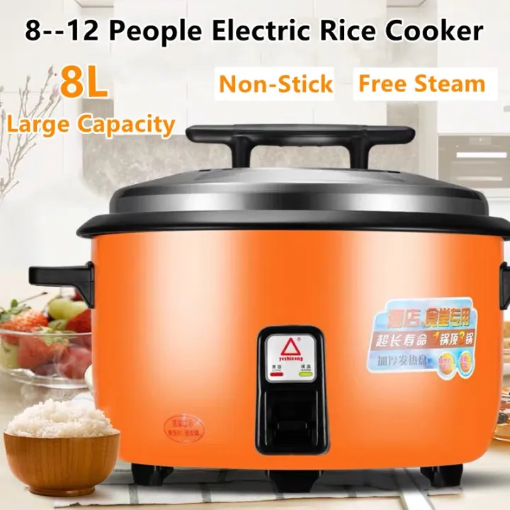 Electric Cooker Rice Cooker Large Capacity 8-28L with Steamer Canteen Hotel  Commercial Hotel Home Old-Fashioned Large Rice Cooker 8-40 People (Size 