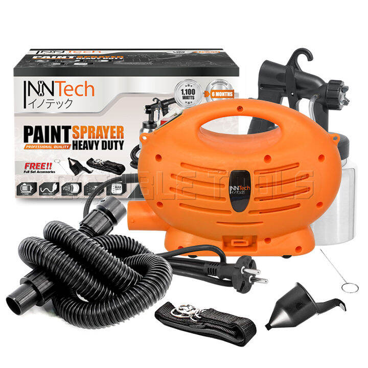 inntech-เครื่องพ่นสี-กาพ่นสี-เครื่องพ่นสีไฟฟ้า-1-100w-รุ่นท๊อป-ps-1100h-ทาสี-พ่นสี-พร้อมสายสะพาย-และอุปกรณ์ครบชุด-paint-sprayer-heavy-duty