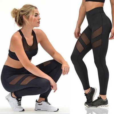 【CC】 Mesh Butt Lifting Leggings Waisted Push Up Tights Gym Workout Pants Jegging Leggins