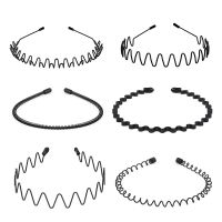 Fashion Men 39;s Headband Black Wavy Hair Head Hoop Band Sports Headband Hairband Hair Accessories Gifts