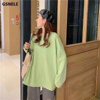 12 Colors Long Sleeve Plain T-shirt Women Korean Ulzzang Loose Simple Casual Solid Color Tops