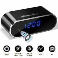 ZZOOI Mini WIFI Table Clock Internal Camera with Night Vision Home Security Nanny Cam for Surveillance 1080P HD Secret Video Recorder