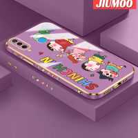 เคส JIUMOO สำหรับ Huawei Nova 4e P30 Lite เคส Crayon Shin-Chan ใหม่กรอบสี่เหลี่ยมพื้นผิวเคสซิลิกาเจลกันกระแทกเคสมือถือฝาครอบป้องกันเลนส์กล้องถ่ายรูป