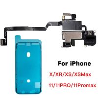 เสียงหูฟังลำโพงพร้อมสายเคเบิลแบบยืดหยุ่นเซนเซอร์ไฟสำหรับ iPhone X XR XS XSMax 11 Pro หน้าจอ Max กาวกันน้ำ