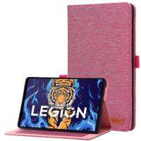 เคสแบบนิ่มกันกระแทกฝาครอบสำหรับ Lenovo Y700 Legion มีฝาพับลายผ้ายีนส์ Y700 2023เคสป้องกันขาตั้ง