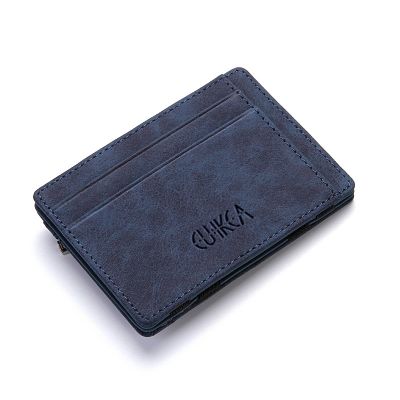 New Ultra Thin Portable Men Flip Wallets Male PU Leather Mini Small Magic Zipper Coin Purse Pouch Credit Bank Card Case Holder