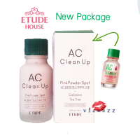 (New Package) Etude AC Clean Up Pink Powder Spot 15mL จุ่มเดียว หมดกังวลปัญหาสิว สปอตทรีทเม้นท์เฉพาะจุดที่คัดสรรส่วนผสมเพื่อแก้ปัญหาสิวและการระคายเคืองโดยเฉพาะ