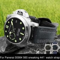 Spot wholesale nylon canvas watch strap is applicable for Panerai 00984 985 sneaking 441 series watch strap 24mm 26mm