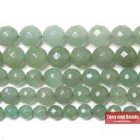 New Arrival Faceted Green Aventurine Beads 15 quot; Strand 4 6 8 10 12mm Pick Size For Jewelry Making