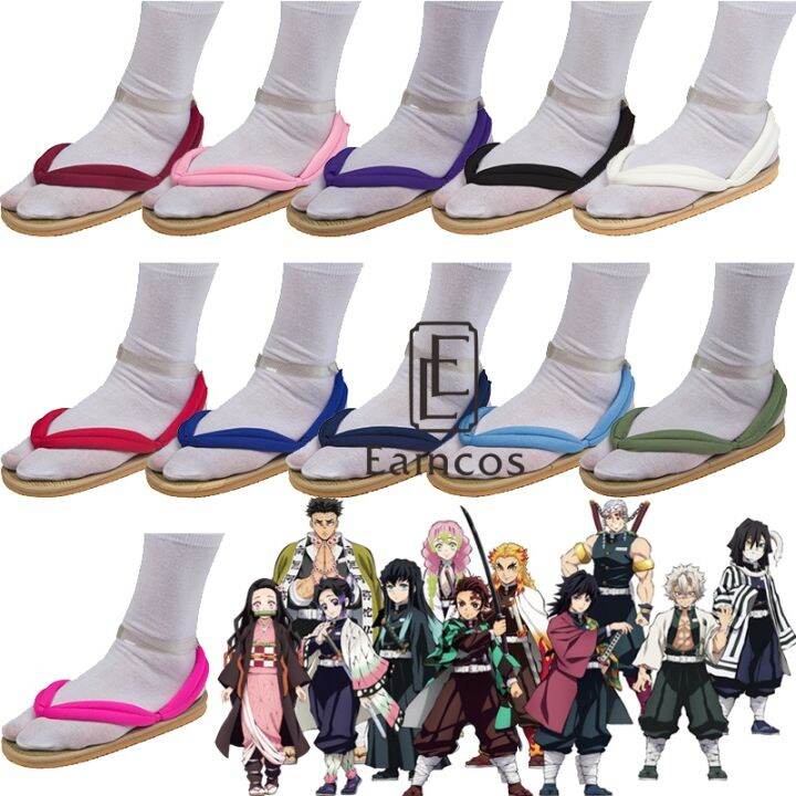 【hot】 Anime Demon Slayer Kimetsu No Yaiba Cosplay Shoes Kamado Tanjirou ...