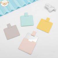 【BEIBEI】 Stainless Steel Card Mirror Portable Fall Proof Rimless Make-up Mirror Square Cover H