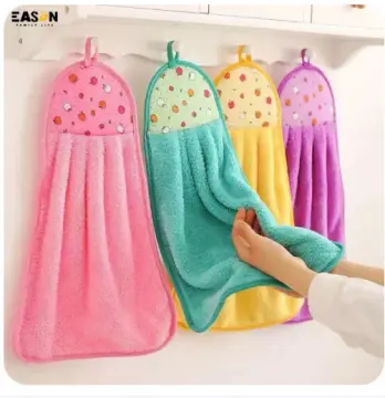 6pcs Chenille Hand Towels Soft Absorbent Microfiber Hand Drying Towels Ball  Hanging Cleaning Towels Fast Drying Cloths for Kitchen Bathroom