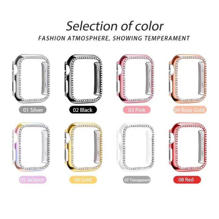 มาใหม่-daimonds-case-เคสเพชร-สำหรับ-apple-watch-series-se-6-5-4-sาคาต่อชิ้น-เฉพาะตัวที่ระบุว่าจัดเซทถึงขายเป็นชุด