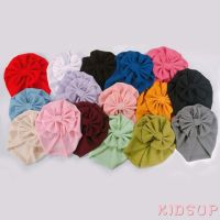 KIDSUP-Cute Baby Girls Bow Turban Hat Toddler Kids Head Wrap Hijab Headband Cap