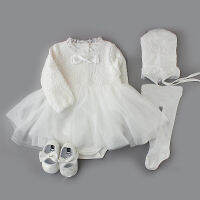 High quality Baby infant girl princess dress christening baptism wedding party gown baby shower gift photo shooting dress