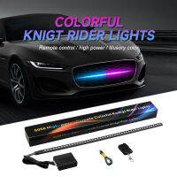 56CM 12V RGB Car Led Strobe Scanner Strip Knight Rider Light High Power Colorful Remote Control Lamp Atmosphere Decorative Light