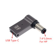 65W 90W Type-C Female to 7.4x5.0mm Male PD Charger Connector USB Type C