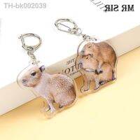 ♟✎ Creative Capybara Acrylic Keychain KeyRing Cute Cartoon Animal Capybaras Popular for Women Bag Car Key Pendant Accessories Gifts