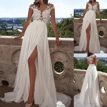 White sale dinner gown