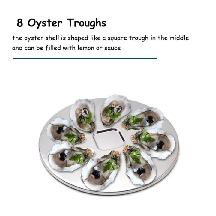 8-slots-large-oyster-plate-stainless-unmarked-platter-french-oyster-mussel-shellfish-seafood-tray-kitchen-restaurant-dish-2021