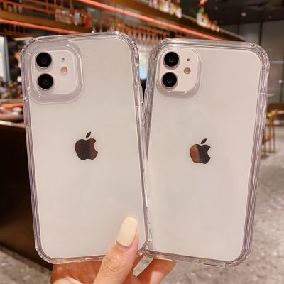 「Enjoy electronic」 Thick Shockproof Silicone Phone Case For iPhone 14 13 12 11 Pro Max XS Max X XR 7 8 Plus Transparent Soft TPU Bumper Back Cover