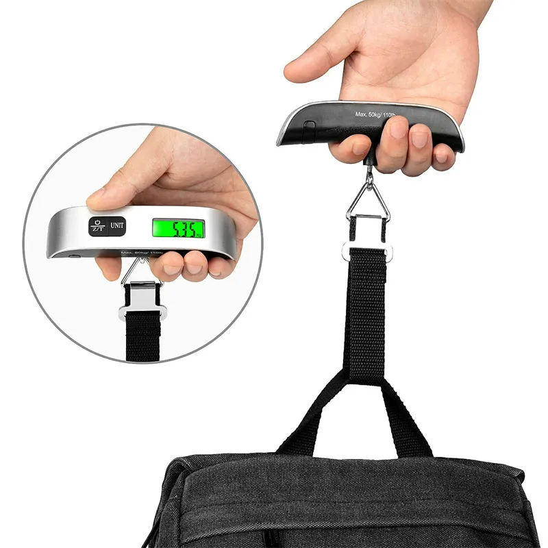 1 Pcs Portable Electronic Luggage Scale, Digital Hanging Hook