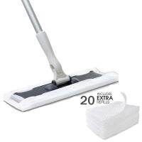 Professional Microfiber Flat Mop with 20 Reusable Fabric Pads for Hardwood LaminateFloor Cleaning Sweeper Broom Clean Tools