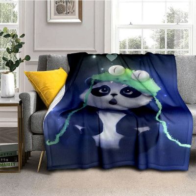 （in stock）Customized Flannel bed blanket, light and thin warm blanket, picnic bed blanket, sofa blanket, travel blanket and bed sheet for Chinese pandas（Can send pictures for customization）