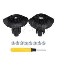 BQLZR 2pcs Black 3.74x3.94x2.05 360 Degree DIY Swivel Suitcase Caster Wheels W076