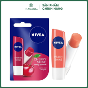 Son Dưỡng Môi Hương Đào Nivea Peach Shine Lip Balm 4.8g Hasaki sản phẩm