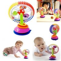 Baby Tricolor Multi-touch Rotating Ferris Wheel Windmill Toy with Suction Cups