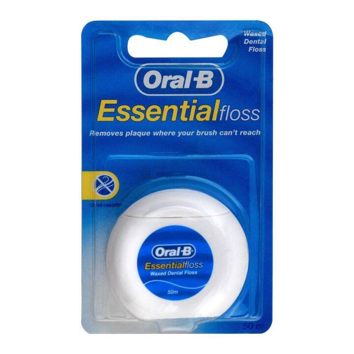 Oral B Essential Floss 50m Dental Floss 歐樂B 微蠟牙線50米 Flos Gigi | Lazada