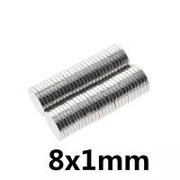 【lz】✆  Ímã permanente de neodímio 20/peças 8x1mm poderoso ímã magnético forte 8mm x 1mm ímã de geladeira pequeno ímã redondo 8x1mm