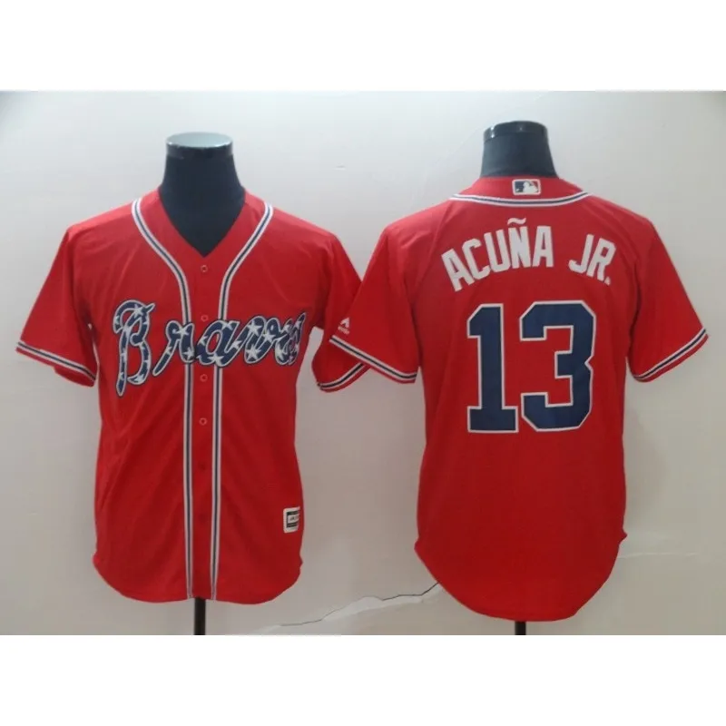  Nike Ronald Acuna Jr. Atlanta Braves Youth Name & Number  T-Shirt - Red (XLarge) : Sports & Outdoors