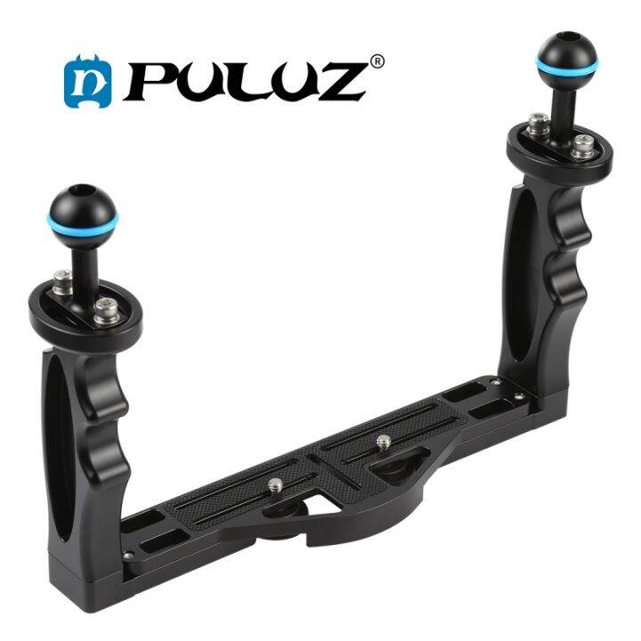 PULUZ Dual Handles Aluminium Alloy Tray Stabilizer for Underwater