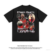 NEW Nba Bulls Fan Zack Raven Short Sleeve Sports Top Round Neck Training Jersey Retro Large a